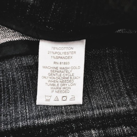 D & Co. Denim&Co Black Acid Wash Pull On Jeans Jeggings Pus Size 16 - Picture 6 of 8